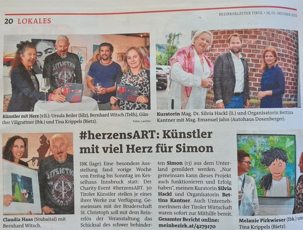 Bezirksblätter Tirol #herzensArt Charity Event Oktober 2020