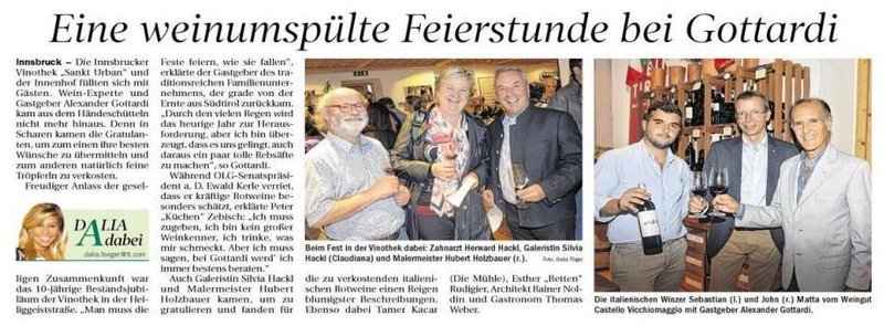 Bericht aus der Tiroler Tageszeitung, 20. September 2014