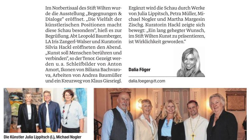STIFT WILTEN: Begegnungen & Dialoge. Kunst im Abt-Wernher-Saal.