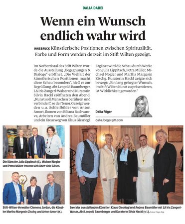 STIFT WILTEN: Begegnungen & Dialoge. Kunst im Abt-Wernher-Saal.
