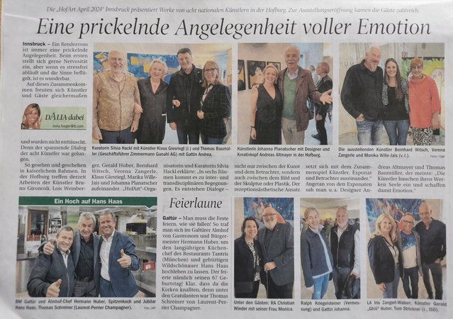 Tiroler Tageszeitung - HofArt 2024 in der Kaiserlichen Hofburg Innsbruck