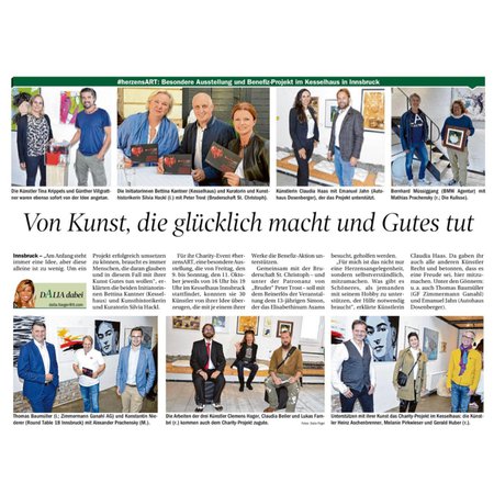 Tiroler Tageszeitung #herzensArt Charity Event Oktober 2020