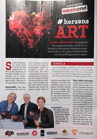 Weekend Magazin #herzensArt Charity Event Oktober 2020