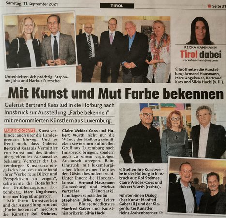 Tiroler Kronenzeitung Hofburg September 2021