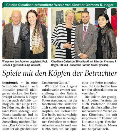 Bericht aus der Tiroler Tageszeitung, 2. Juni 2013